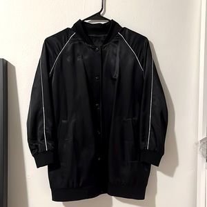 Women’s 3/4 sleeve Satin bomber jacket